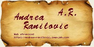 Andrea Ranilović vizit kartica